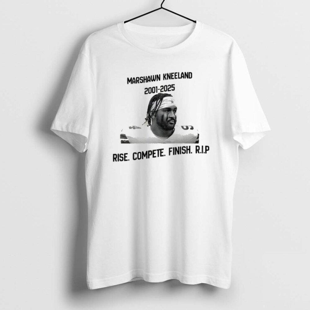 Marshawn Kneeland Football 2001Rise Compete Finish Tribute Graphic T Shirt